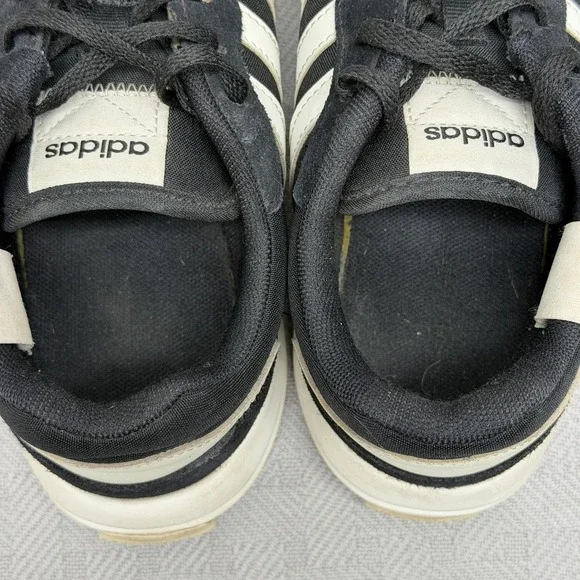 Adidas Shoes Womens Size 7.5 Black Canvas Athletic Sneakers Lace Up EH1859 - Picture 4 of 9